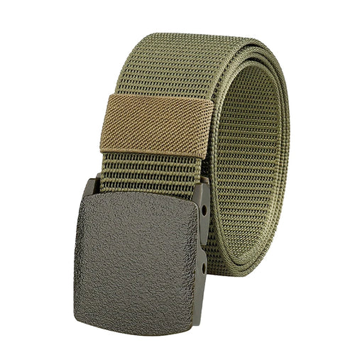 Metal Free Nylon Belt, MEN'S Tactical Woven Plastic Buckle Belt