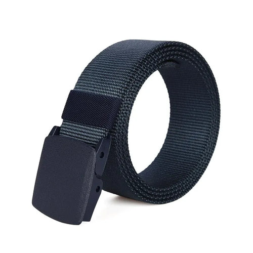 Men Non Metal Plastic Steel Buckle Belt Outdoor All Match Belt for