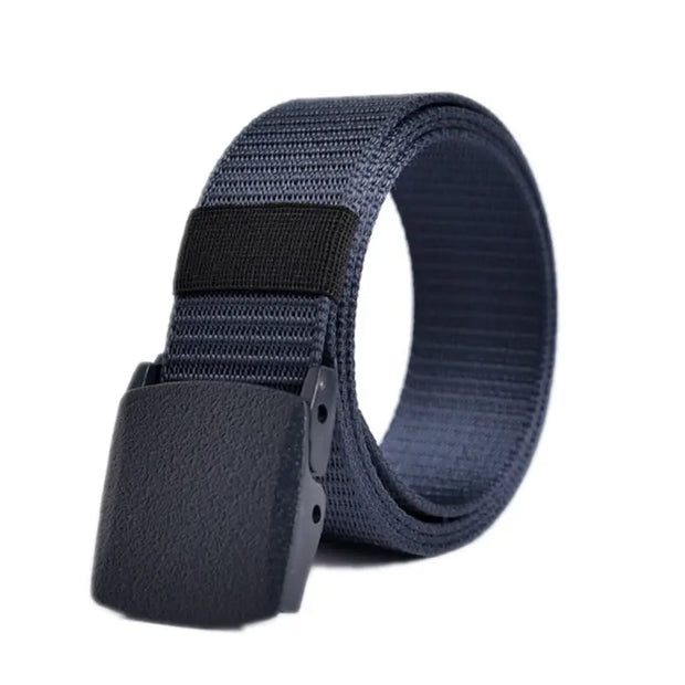 Men Non Metal Plastic Steel Buckle Belt Outdoor All Match Belt for