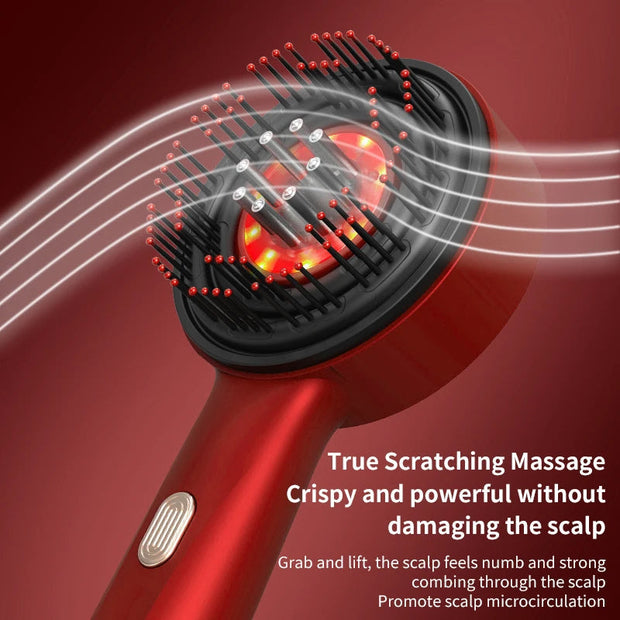 Electric Vibration Massage Comb Portable Hair Follicle Comb Scalp Oil