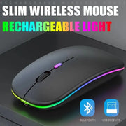 Tablet Phone Computer Bluetooth Wireless Mouse Charging Luminous 2.4G