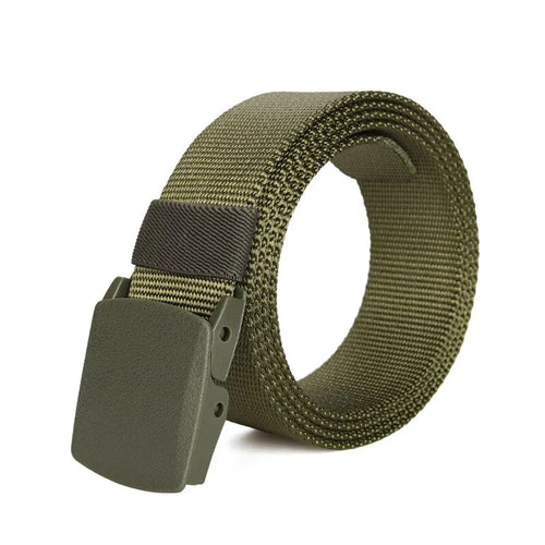 Men Non Metal Plastic Steel Buckle Belt Outdoor All Match Belt for