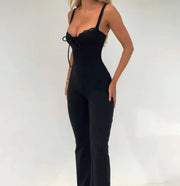 Women's Lace Chest Cup Sling Jumpsuit