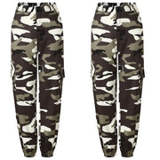 Autumn Winter Casual Camo Cargo Pants Women Joggers Baggy Trousers Military Army Camouflage Combat Sweatpants