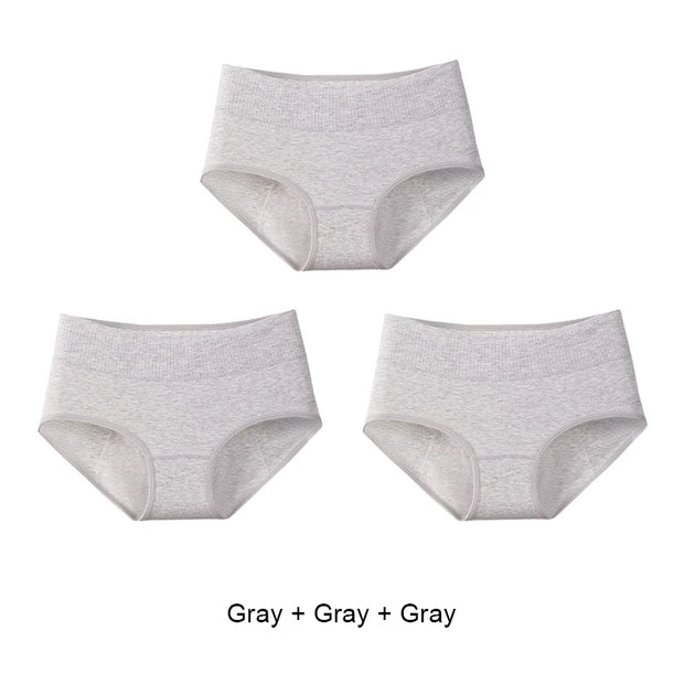 3PCS Women's Menstrual Panties for Urinary Incontinence Woman Anti Leak Panties Briefs Period Pants Underwear Cotton Brief Proof