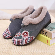 Winter Women's Fashion Non-Slip Flat Shoes Lightweight Casual Soft Snow Shoes Comfortable Plugging Thickening Warm Shoes