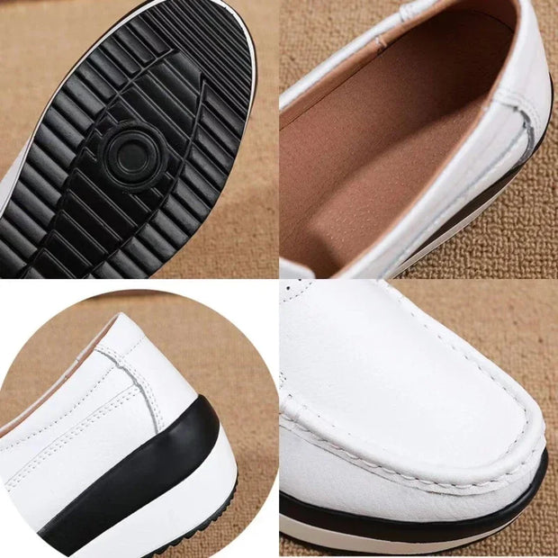 Spring Women's Loafers Comfortable Female Vulcanized Shoes Wedge  Orthopedic Slip-on Platform Shoes for Women