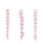 Thick Over The Knee Socks Women Striped Thigh Highs Cute Socks Kawaii Panda Fox Stockings Women's Warm Floor Towel Socks