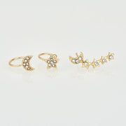 Moon & Star Earring and Cuff Set