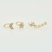 Moon & Star Earring and Cuff Set