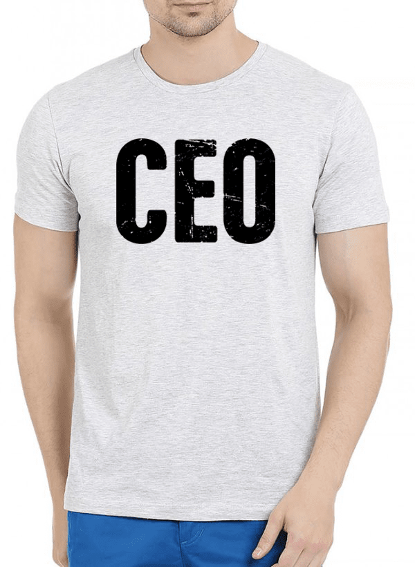 CEO Half Sleeves Melange T-shirt