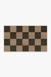 Checkerboard Soft Black Re-Jute Rug