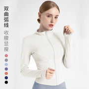 Jackets for Women Fit Coat Women Women Jacket Zippers Casual Wear Long Sleeve Tight Yoga Clothing Slimming Yoga Sports Jacket