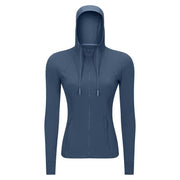 New Women's Sports Hoodie Jacket - Slim Fit Zip-up Stretchy Running, Yoga Outerwear