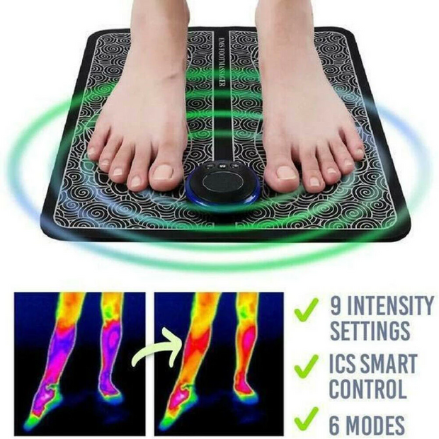 Electric EMS Foot Massager Pad Foot Muscle Stimulator Leg Massage