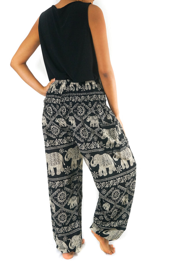 Black ELEPHANT Pants Women Boho Pants Hippie Pants Yoga