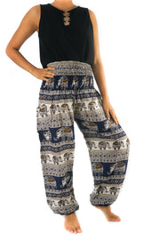 Dark Blue ELEPHANT Women Harem Pants Boho Pants Hippie Pants