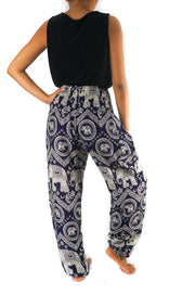 Purple ELEPHANT Pants Women Boho Pants Hippie Pants Yoga