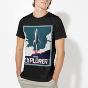 Mens Space Rocket T-Shirt