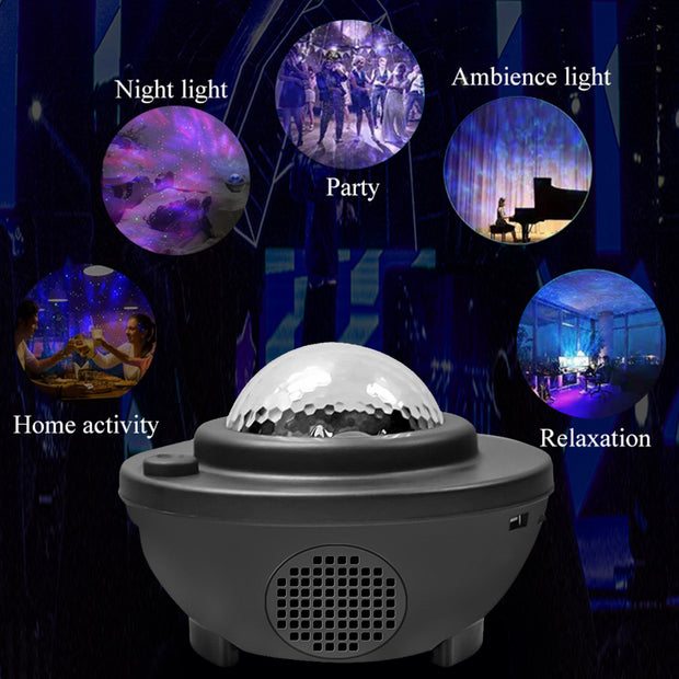 Colorful Starry Sky Galaxy Projector with Bluetooth Speaker