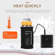 Baby Bottle Warmer Car Moveable USB Bottle Cup Heating Insulation Bag