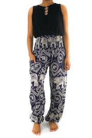 Purple ELEPHANT Pants Women Boho Pants Hippie Pants Yoga