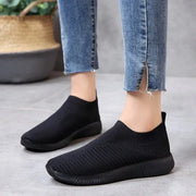 Women Flat Shoes Summer New Casual Breathable Mesh Loafers  Hollow Sneakers Barefoot Female Knitted Shoes for Women