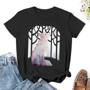 Fox in the Snow T-Shirt plus size tops shirts graphic tees funny Female clothing cropped t shirts for Women