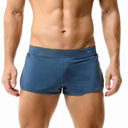 Men's Bikini Pants Comfortable Silky Mesh Boxer Shorts Split Pajama Bottoms Underwear Sleepwear Breathable Underpants