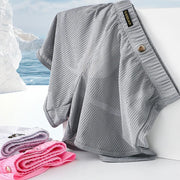 Men's Athletic Shorts Ice Silk Mesh Perforated Breathable High Stretch Aloe Pants Underwear