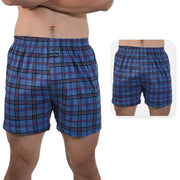 2pcs Mens Aro Pants Plaid 100% Cotton Pajama Bottoms Flat Corner Pants Loose Comfortable At home Elastic Waist Sleeping Shorts