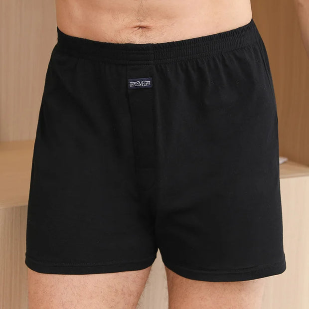 Mens Boxer Shorts Rich Cotton Elasticated Pack Underwear Home Boxers Pajamas Loose Thin Breathable Underpants Gym Shorts Panties