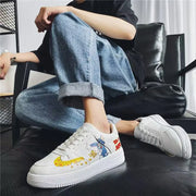 Cat and Mouse Tom And Jerry white Canvas shoes For Man 2025 Spring New Cartoon Students Versatile Hand-Painted Board women Shoes