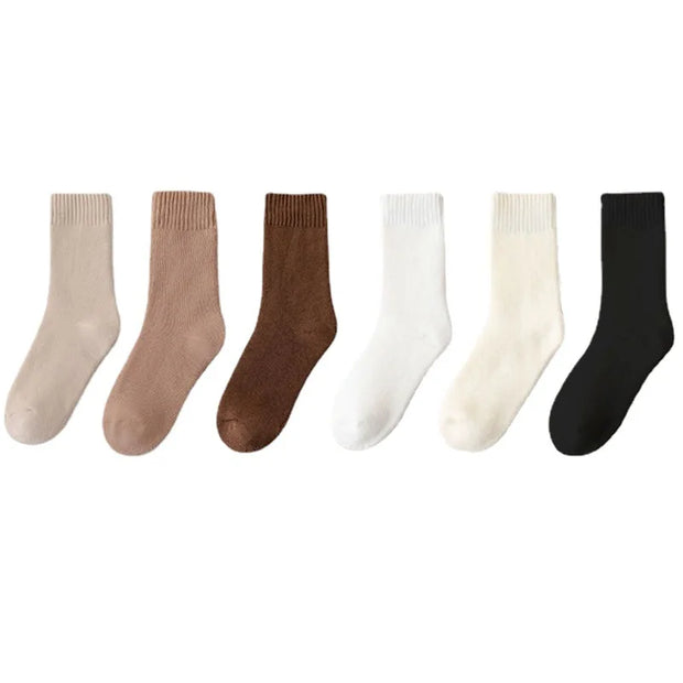 Women Socks Autumn Winter Snow Long Socks Warm Solid Socks Thickened Floor Extra Thick Hairy Soft Sleep Socks Against Cold Sock