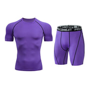 Gym Tight Training Clothing Workout Jogging Sports Set Fitness Men's Compression Thin Underwear Top Shorts Sportswear