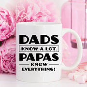 Papa Mug, Dads Know A Lot Papas Know Everything,