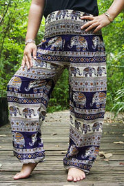 Dark Blue ELEPHANT Women Harem Pants Boho Pants Hippie Pants