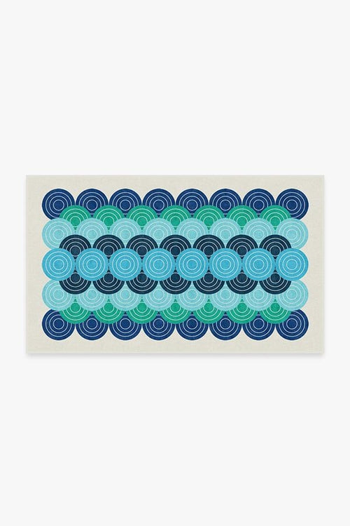 Jonathan Adler Biba Blue Green Tufted Rug