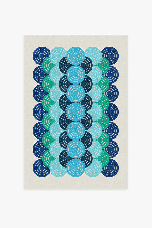 Jonathan Adler Biba Blue Green Tufted Rug