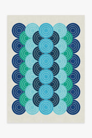 Jonathan Adler Biba Blue Green Tufted Rug