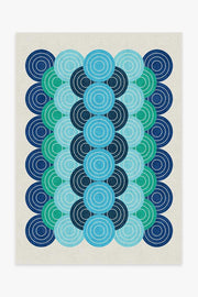 Jonathan Adler Biba Blue Green Tufted Rug