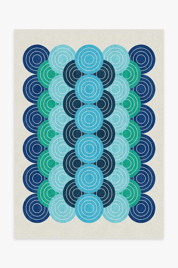 Jonathan Adler Biba Blue Green Tufted Rug