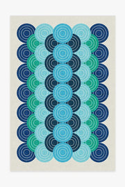 Jonathan Adler Biba Blue Green Tufted Rug