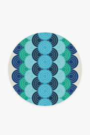 Jonathan Adler Biba Blue Green Tufted Rug