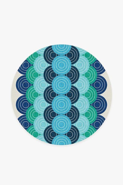 Jonathan Adler Biba Blue Green Tufted Rug