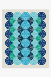 Jonathan Adler Biba Blue Green Tufted Rug