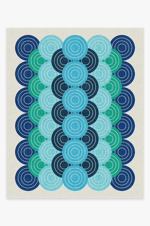 Jonathan Adler Biba Blue Green Tufted Rug