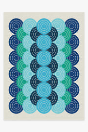 Jonathan Adler Biba Blue Green Tufted Rug