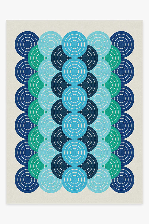 Jonathan Adler Biba Blue Green Tufted Rug