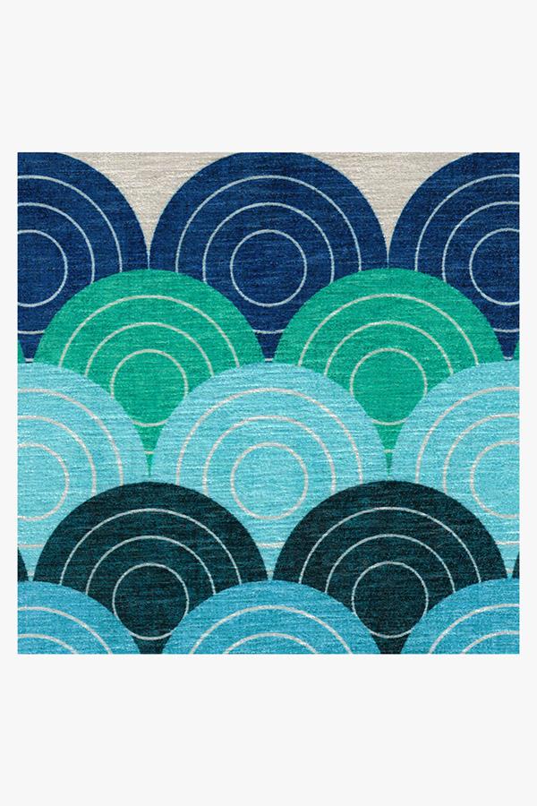 Jonathan Adler Biba Blue Green Tufted Rug